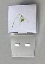 Load image into Gallery viewer, Silver Word Stud Earrings