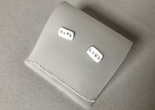 Load image into Gallery viewer, Silver Word Stud Earrings