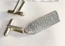 Load image into Gallery viewer, Silver Quote Cufflinks